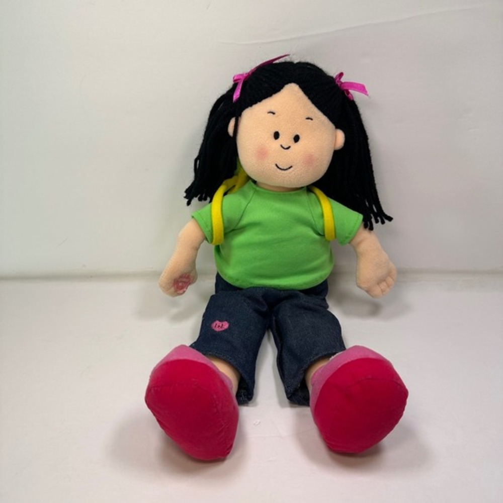 Language Littles 1999 Plush Doll Girl Backpack Ling Speaks‎ Mandarin Chinese *